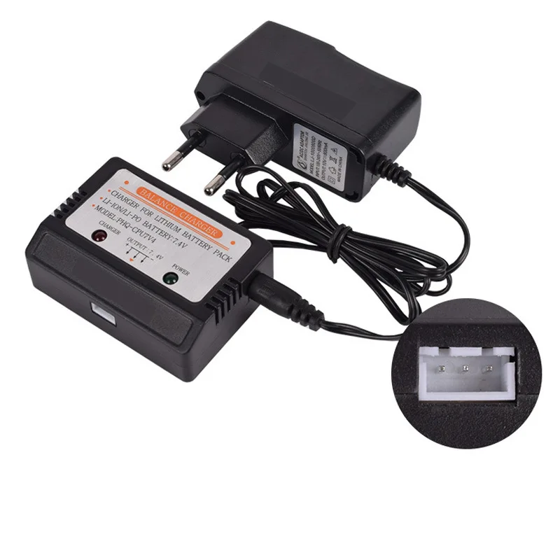 AC 110-240V 7.4V 800mA XH-3P Rapid Balance Charger Li-ion Lipo battery Electric RC Toys XH3P EN Plug Fast Charger Box