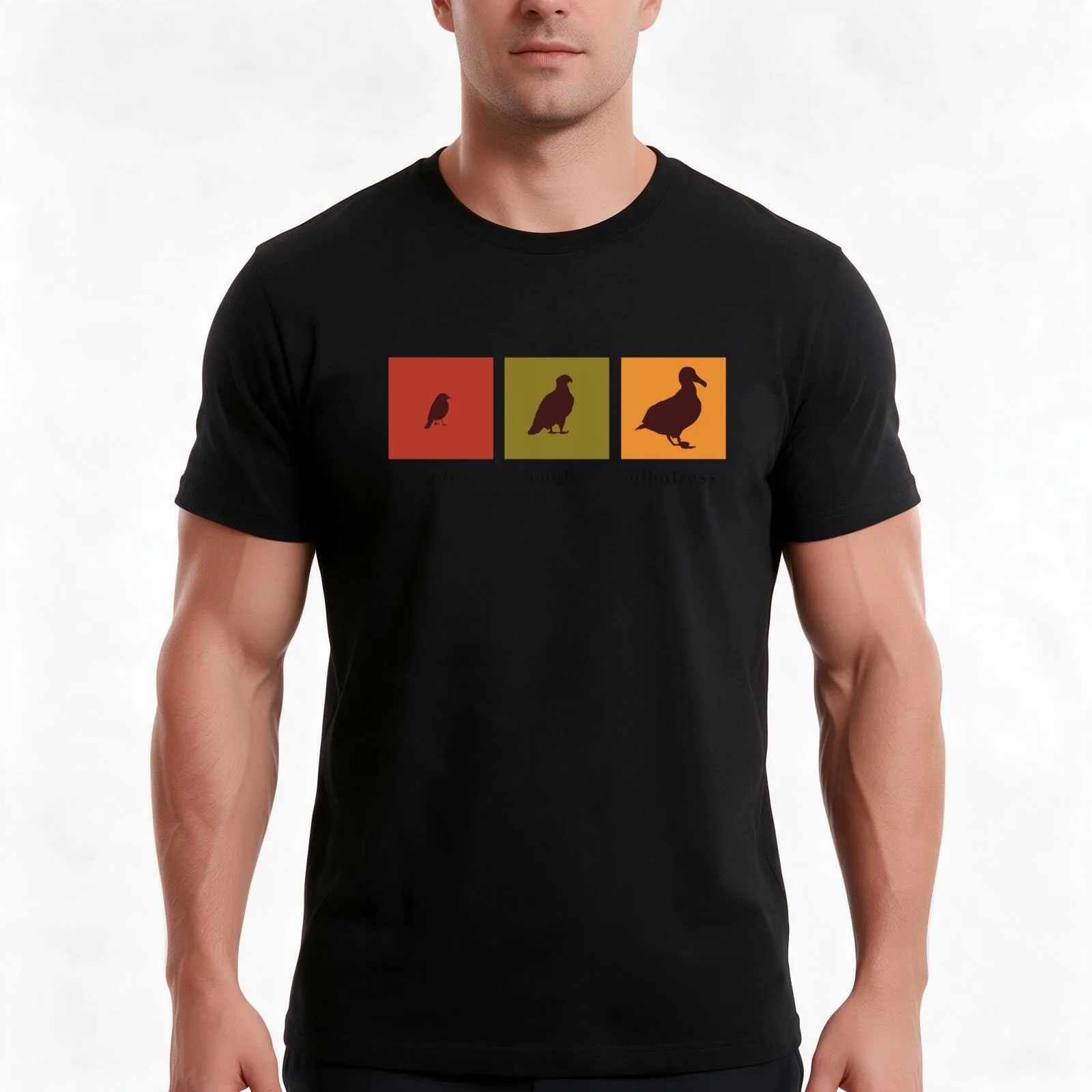 Golf Birdie Eagle Albatross (Black Text, Fall Colors) T-Shirt, Summer Casual Cotton Tee, Oversized Streetwear Tops, 100% Cotton