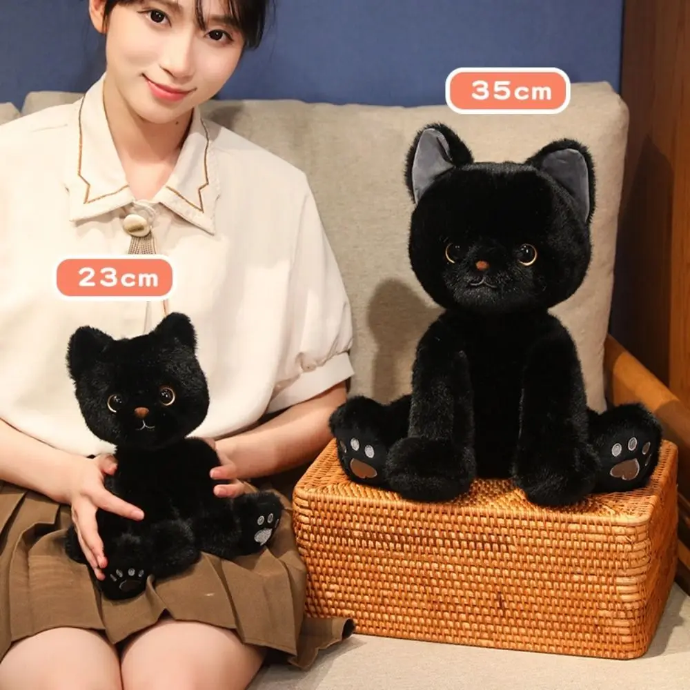 

Имитация куклы, сидящего кота, толстая лапа, большие глаза, милая кукла-животное, чудовая мягкая подушка для кошки, подарки на день Святого Валентина