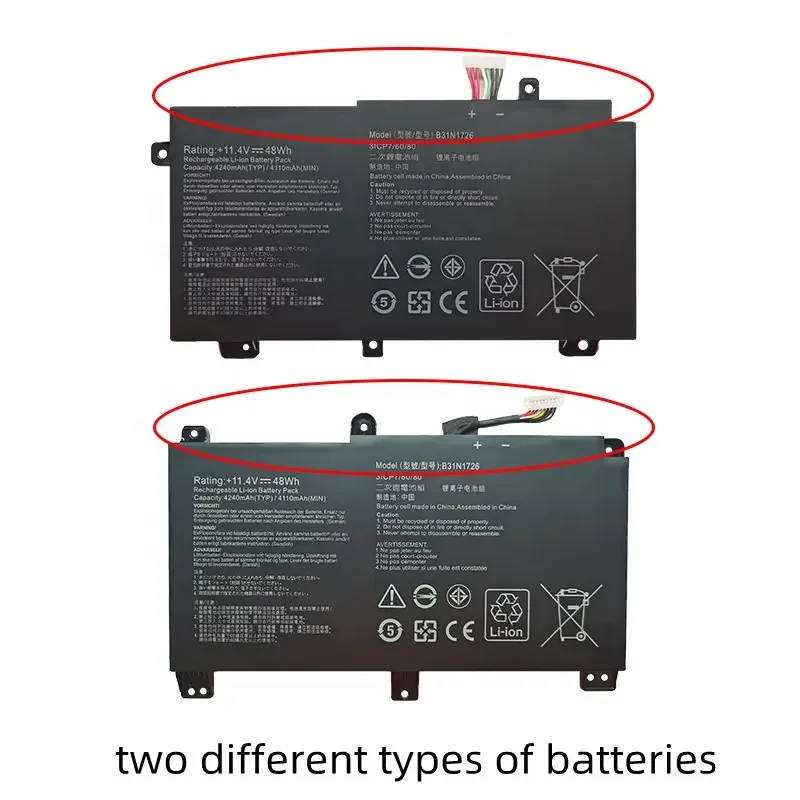 Genuine Laptop Battery Factory Price B31N1726 Notebook Battery For Asus FX80 FX80GD FX86 FX86FM FX86FE FX504 FX505 Series