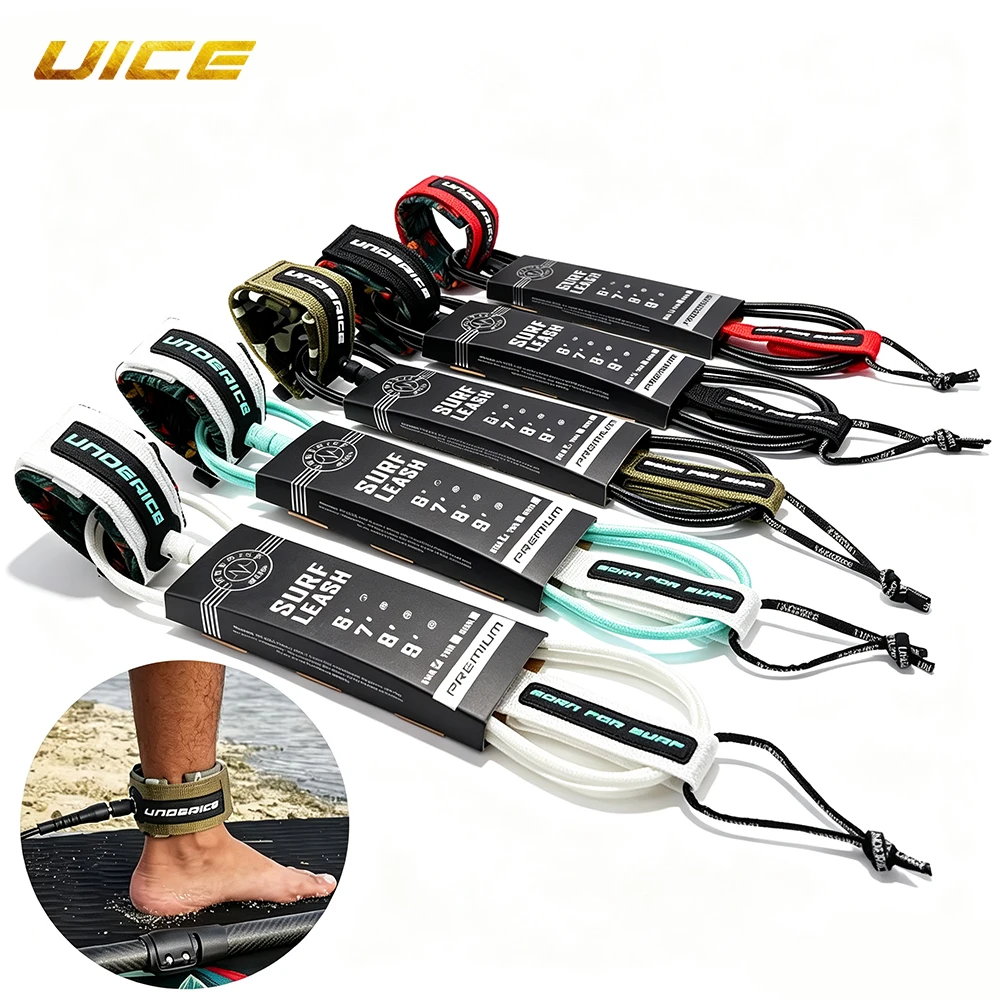 UICE SUP Board Leash Surf Paddle Surf Accessories Surfboard Leash 6-9ft Surf Leg Rope Inflatable Paddle Board Surfing Foot Rope