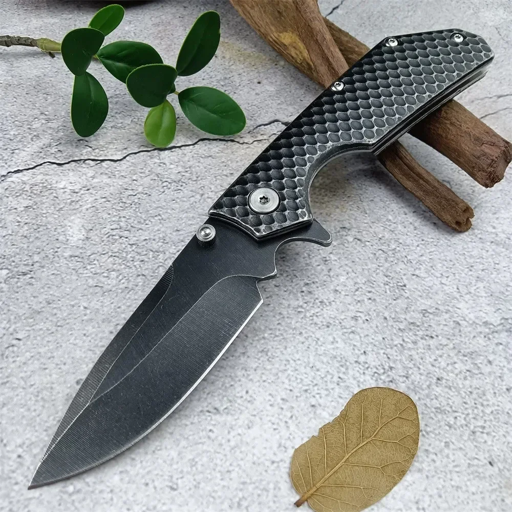 

Strider Flipper Folding Knife 7Cr13mov Stonewash Blade 420 Steel Handle EDC Survival Tactical Hunting Pocket Knife EDC Tools