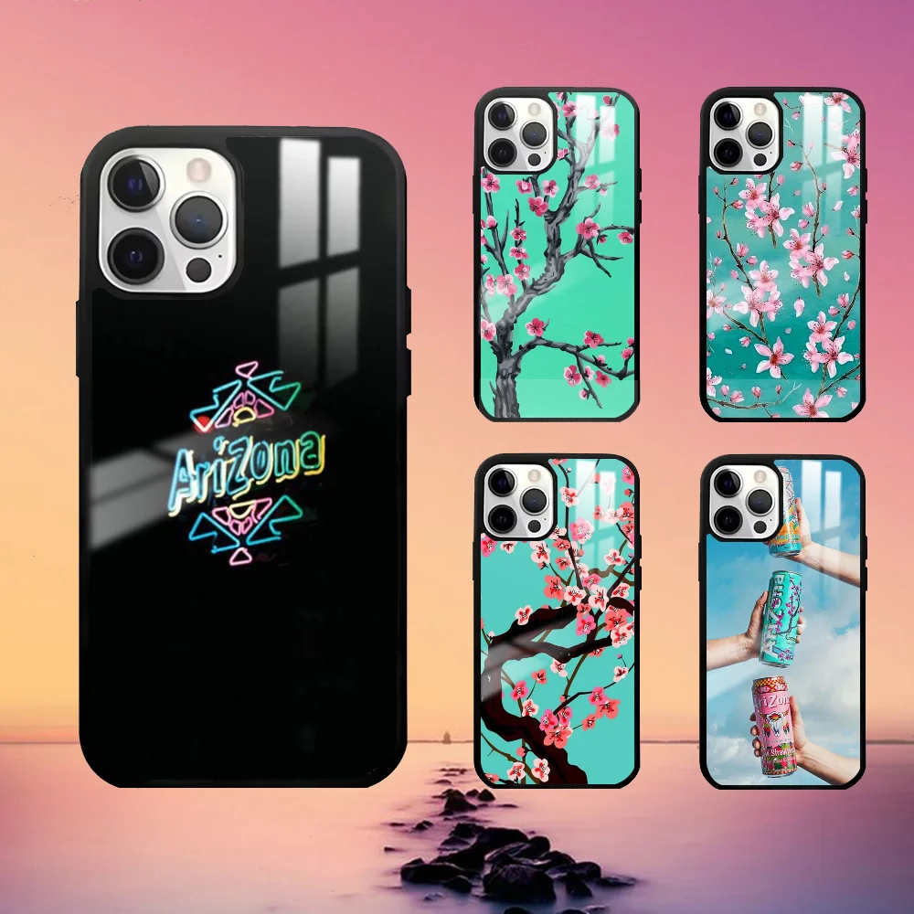 Vaporwave Arizona Iced Tea Aesthetic Phone Case For iPhone 16 15 14 13 12 11 Pro Max Plus Mini PC Fashion High Quality mirror ph