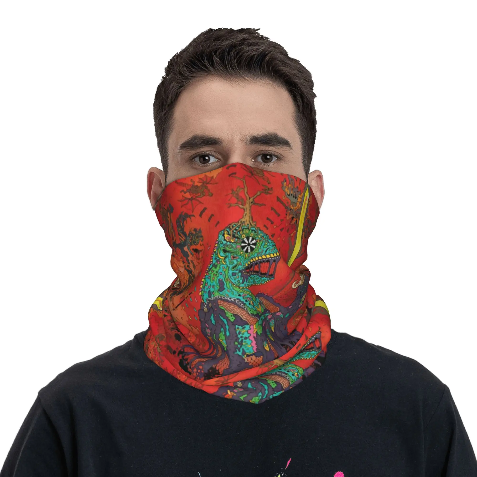 

King Gizzard and the Lizard Wizard Oddments Bandana Neck Cover Printed Wrap Scarf Balaclava Running Unisex Adult Washable