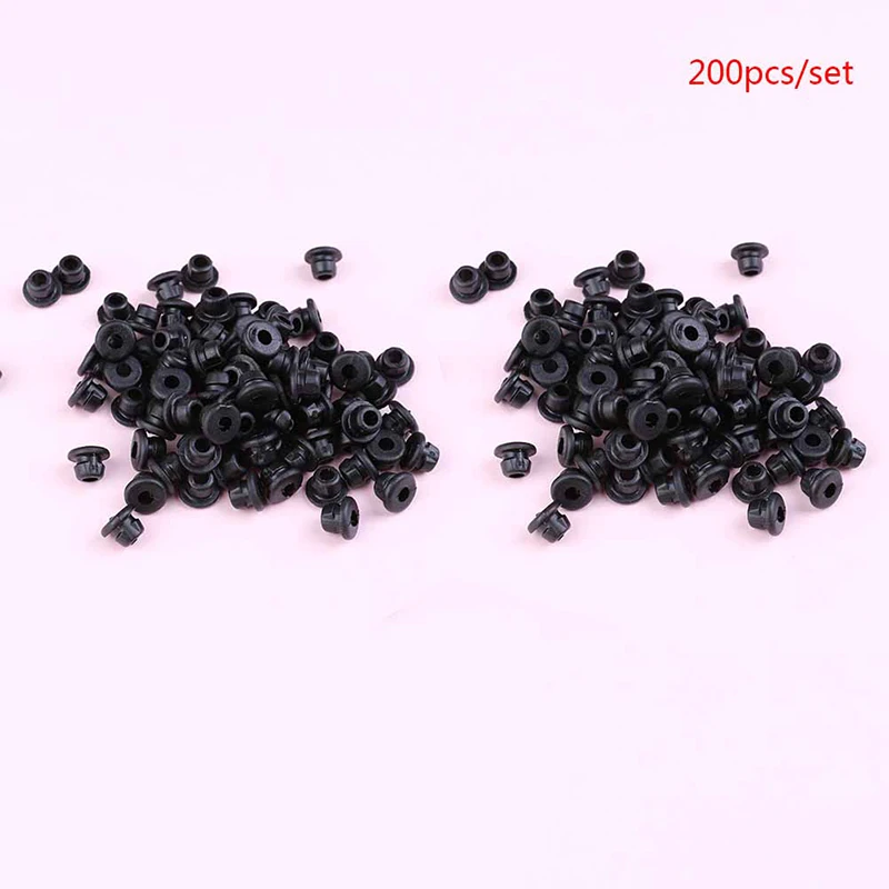 

100/200 шт. черных резиновых втулок для игл тату-машинок, комплектующие для игл и катушек