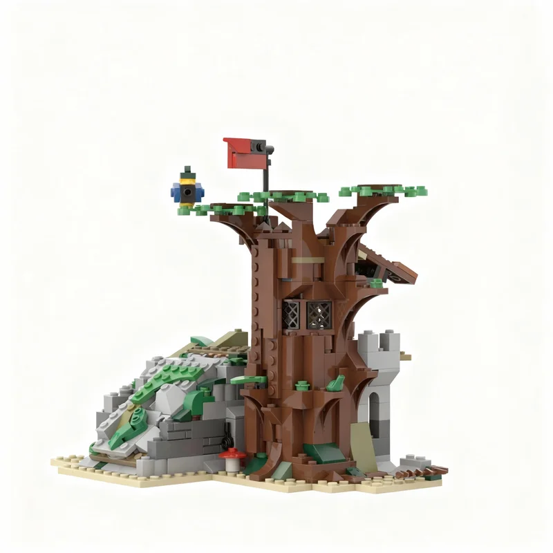 456pcs MOC Camouflaged Outpost Model Building Blocks Construction Toys Christmas Gifts Assemble Creative Idea Presentation Brick