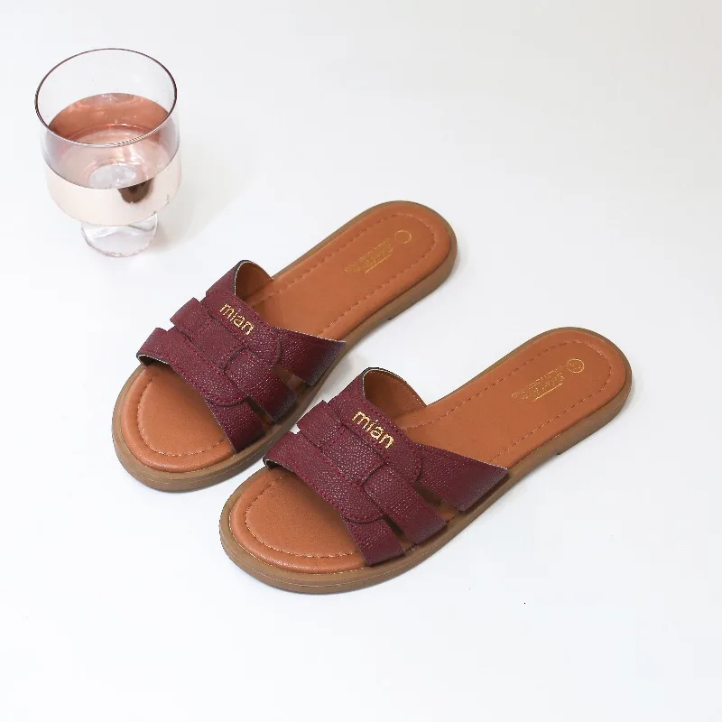 Children Flats Slides Retro Weave Strap Open Toe Girls Outdoor Indoor Slippers Comfortable Non-slip Kids Summer Beach Shoes