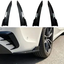 For BMW 3 Series G20 320i 325i 330i M Sport 2019-2021 ABS Glossy Black Carbon Look Body Kit Rear Bumper Diffuser Side Splitters