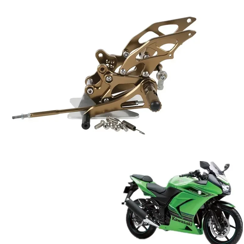 

For Kawasaki Ninja 250 EX250 2008-2012 2009 2010 2011 Motorcycle Parts Front Foot Pegs Footrest Set Motorcycle Parts Acsessories
