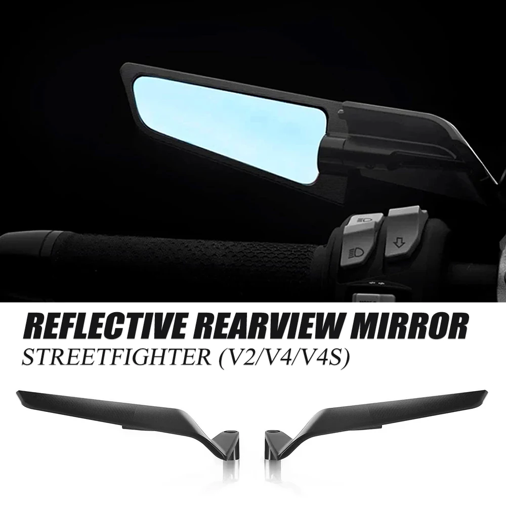 For Ducati Streetfighter V2 V4 V4S Reflective Side Mirror Kit Motorcycle V2 V4 V4S Adjustable Wing Mirror For Rearview Mirror