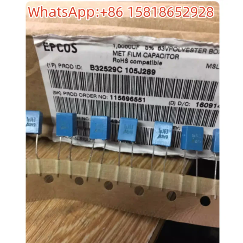 

5 шт. B32529C105J289 1UF 63V 105 P5MM пленочный конденсатор EPCOS