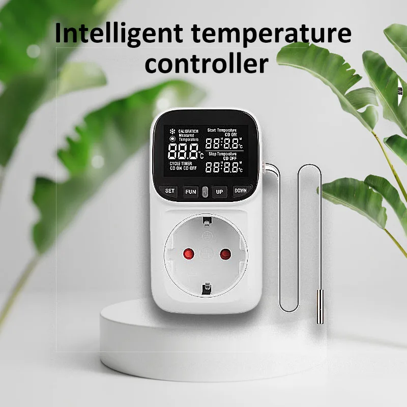 EU/US/UK Plug Digital Temperature Controller Socket Thermostat With Timer Switch Heating Cooling For Refrigerator Aquaculture