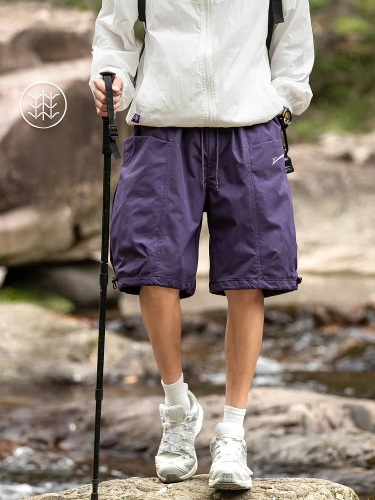 

Guo Ren Nu Ice Silk Men's orts Summer Outdoor Workwear Five-Quarter Casual Pants Breathable Comfortable Polyester Fiber