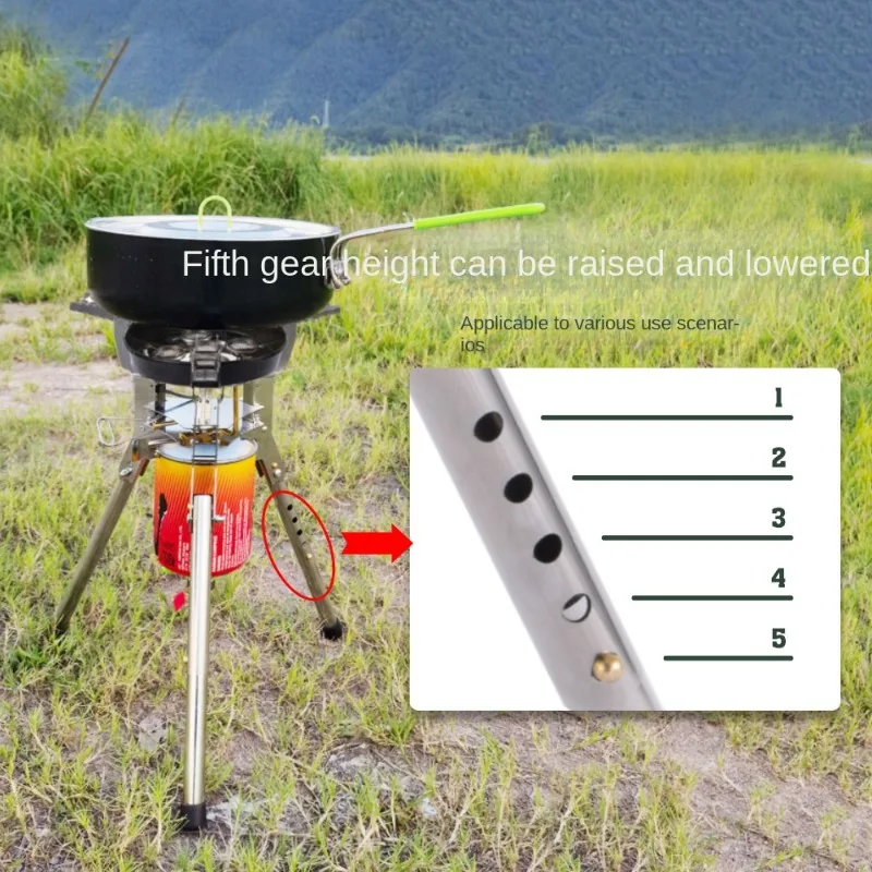 

Camping Integrated Bracket Stove Heater Travel Foldable Home Picnic Kitchen Equipment Supplies Survival Stove Accessories Thing