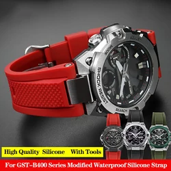 New High Quality Modified Rubber Watchband For C-asio G-SHOCK GST-B400 GST-B400BD/AD Waterproof Sports Silicone Watch Band Strap