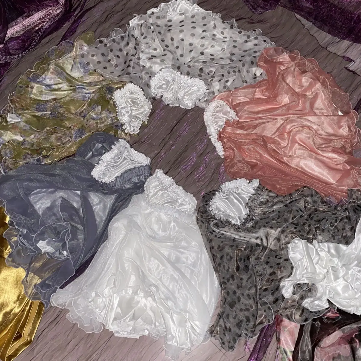 Falda de 2 capas de tul exterior de seda helada en el interior, falda de gran tamaño con dobladillo, falda Sexy para hombres y mujeres, media falda brillante de cintura alta