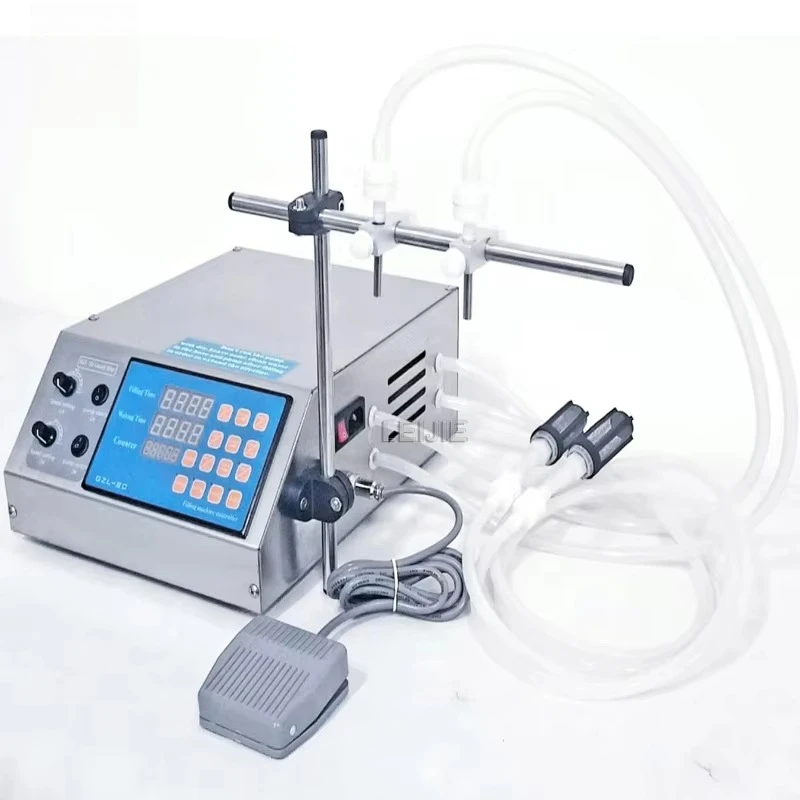 

Semi-Automatic Double Head Liquid Diaphragm Pump Filling Machine Electric Drive for Water Beverages Cosmetics Cleansers