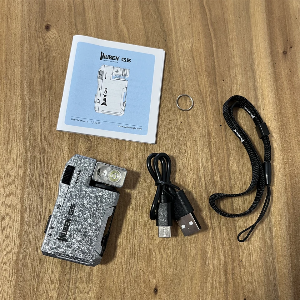 WUBEN G5 USB C ricaricabile piccola torcia a LED con regolazione continua tascabile EDC torcia luci rotazione di 180 gradi lanterna regalo RGB