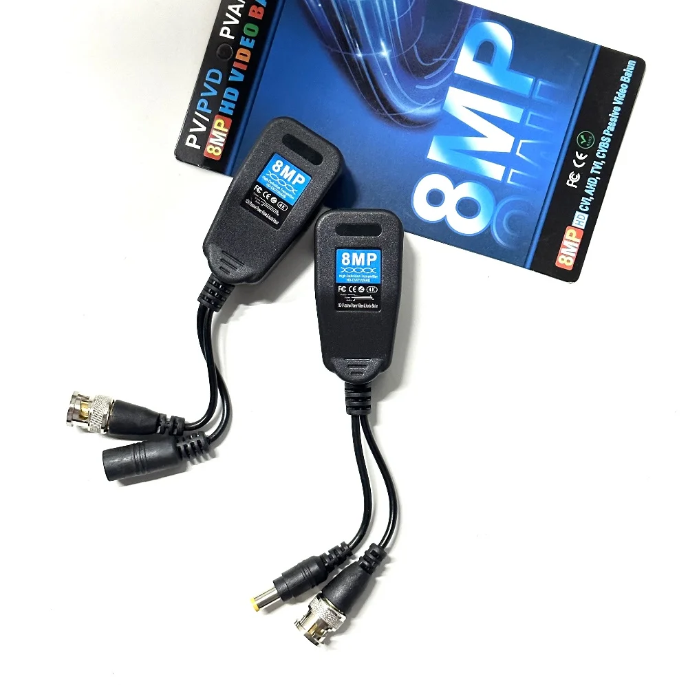 BNC إلى RJ45 Video Balun 8MP 4K CCTV اقناع جهاز الإرسال والاستقبال 8MP زوج ملتوي لكاميرا AHD