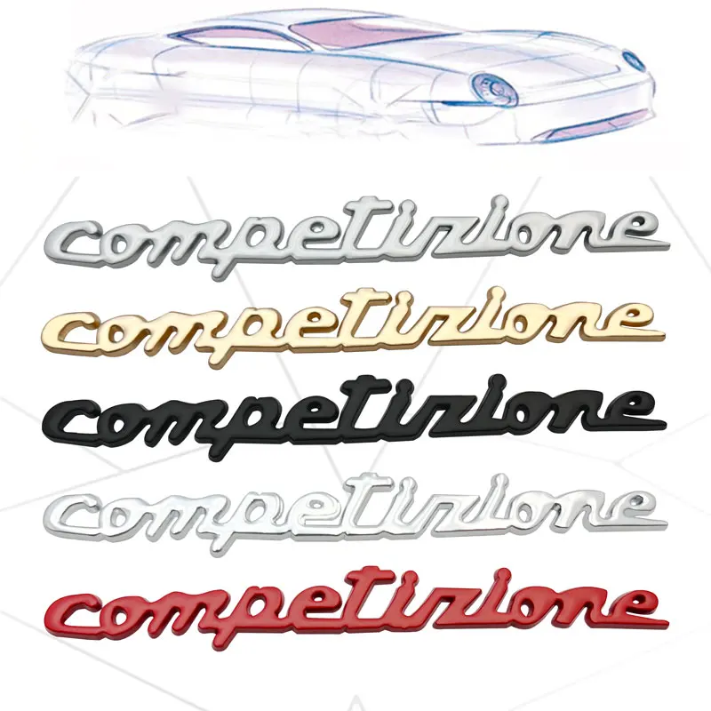 Pegatina de Metal 3D para coche, emblema de logotipo de competición, insignia de maletero, calcomanía para Abarth 595, 500, 695, 595