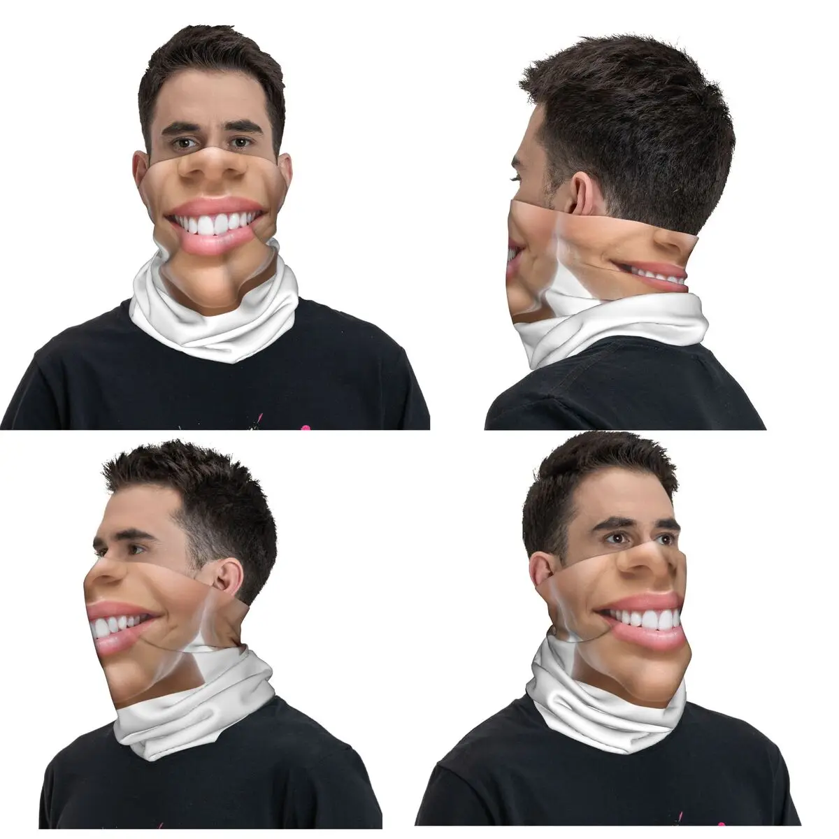 Mask Your Smile With A Smile Bandana Neck Cover Printed Mask Scarf Multifunction Cycling Scarf Cycling For Men Women Adult