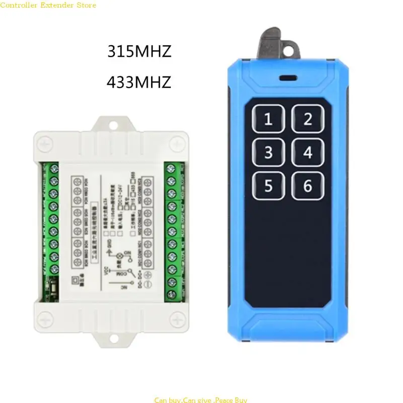 

315Mhz 433Mhz 12V-36V 6 Channel Module Receiver Wireless Remote Control