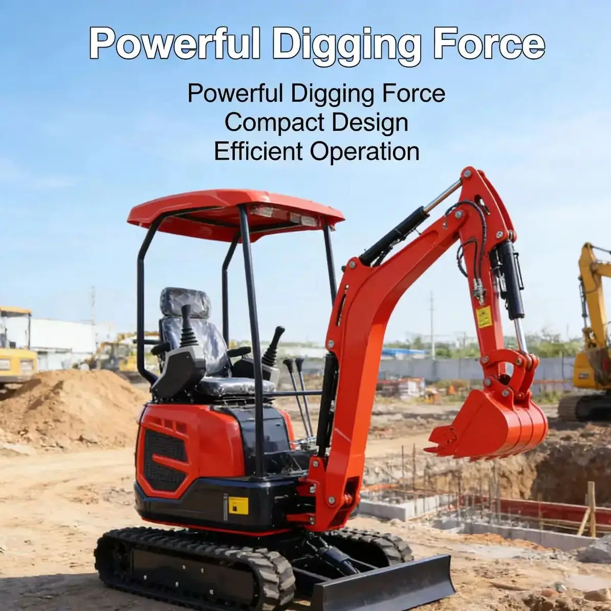 

Mini Crawler Excavator Customized Kubota Engine CE Factory Price Zero Tail Digger With Canopy