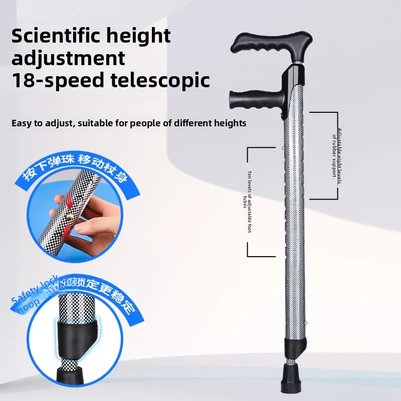 Adjustable Forearm Crutches for Adults - Ergonomic Non-Slip Handles with Elbow Support Lightweight Telescopic Medical Crutches