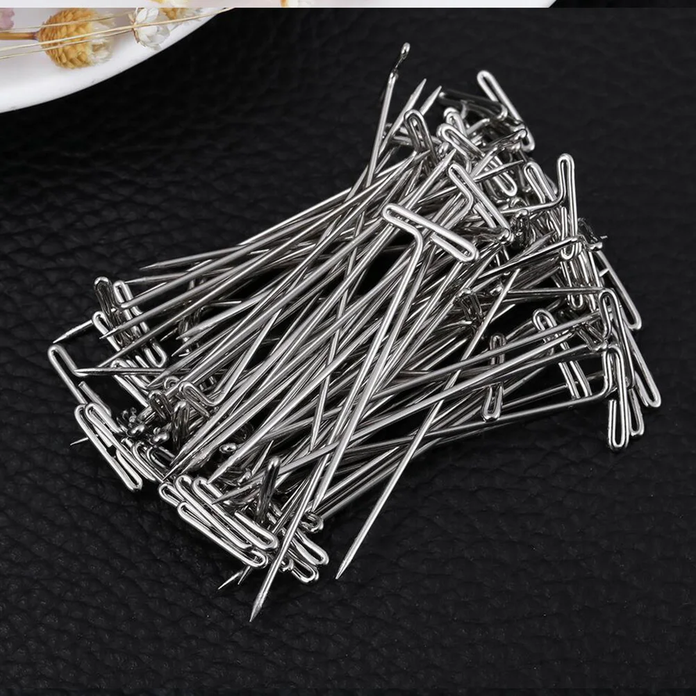

Stainless Steel T-Pins for Wigs Durable Corrosion Resistant Oversized Nickel Plated Wire Needle Set Easy to Store Travel