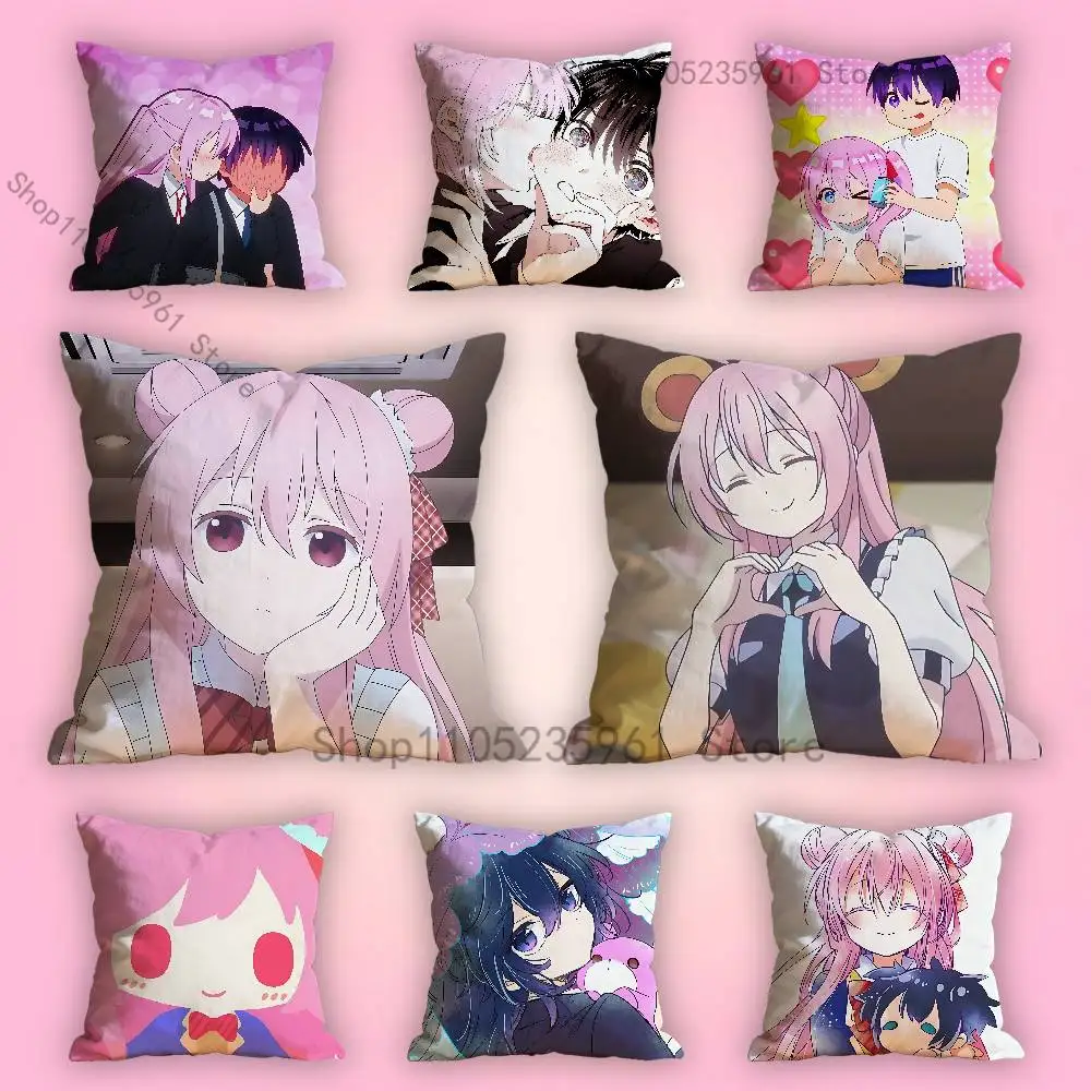 

H-Happy S-Sugar Life Satou Pillow Cases for Bedroom Living Room Sofa Home Decor Polyester Cushion Cover with Zipper