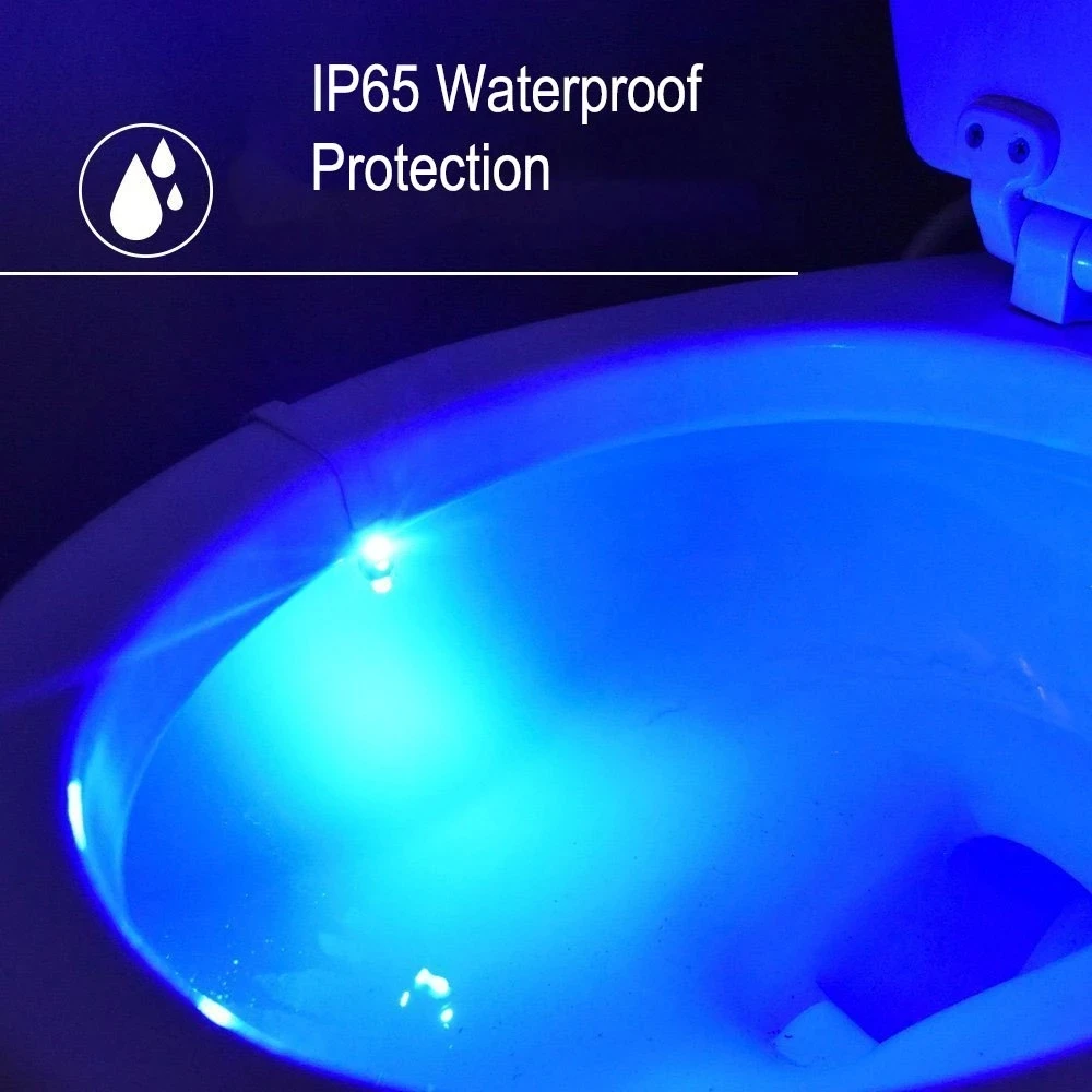 Smart PIR Motion Sensor Toilet Seat Night Light 8 Colors Waterproof Backlight For Toilet Bowl LED Luminaria Lamp WC Toilet Light