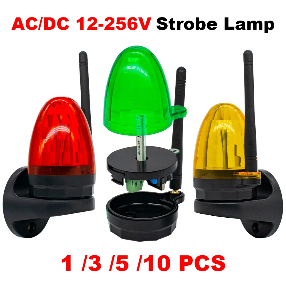 1/3/5/10 قطعة التيار المتناوب/تيار مستمر 12-256 فولت ستروب مصباح ، باب المرآب ضوء ، الطوارئ وامض ستروب سلامة ضوء المرور ، جبل مصباح إشارة
