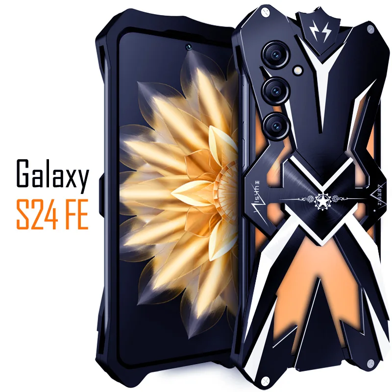 

Original Zimon Luxury Thor Heavy Duty Armor Metal Aluminum Phone Case For Samsung Galaxy S24 FE Plus Ultra Bumper Cover Cases