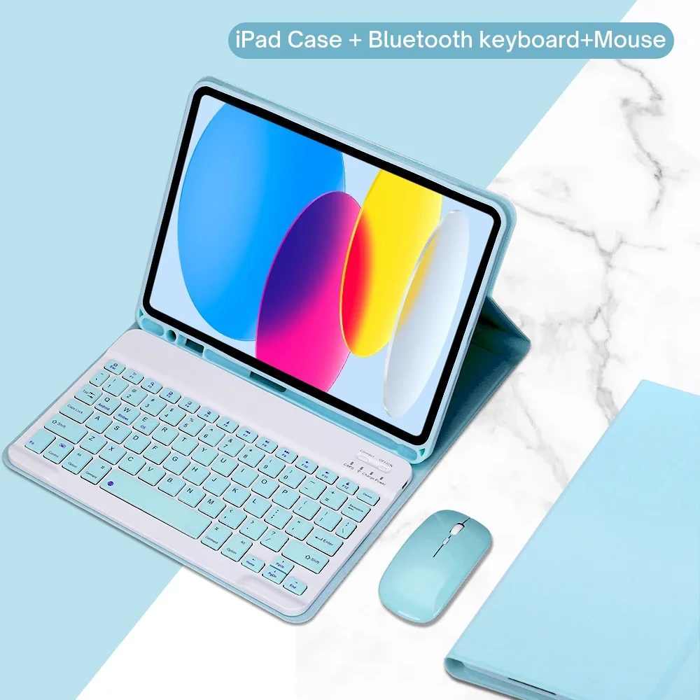 

Keyboard Case For iPad 10th Gen 10. 9 Inch 2022,Tablets Keyboard Case for iPad 10th 2022 A2696 A2757 A2777 Funda