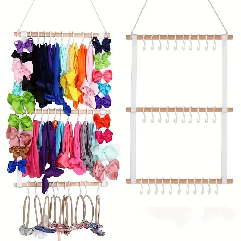 Headband Display Rack Headband Organizer for Girls Hair Accessories Organizer Storage Wall Hanging Decor for Nursery Toddler