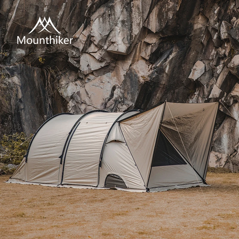 

MOUNTAINHIKER 4-8 Person 2 Rooms 1 Living Room Tunnel Camping Tent Large Space 2 Door Portable Travel Hiking Outdoor Family Tent