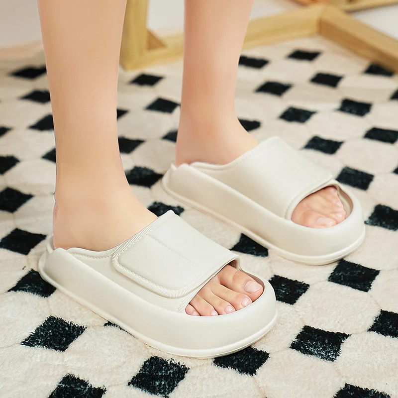 New Arrival Summer Women Slippers Outdoor Non Slip Soft Thick Sole Lady Beach Shoes Female Solid Color Indoor Home Cozy Sandals