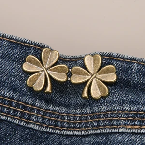 Adjustable jeans button with retractable buckle, tight waist, snap set button, pin, pants, skirts, 1/2 pair 6 Main Sales Botoes - №1