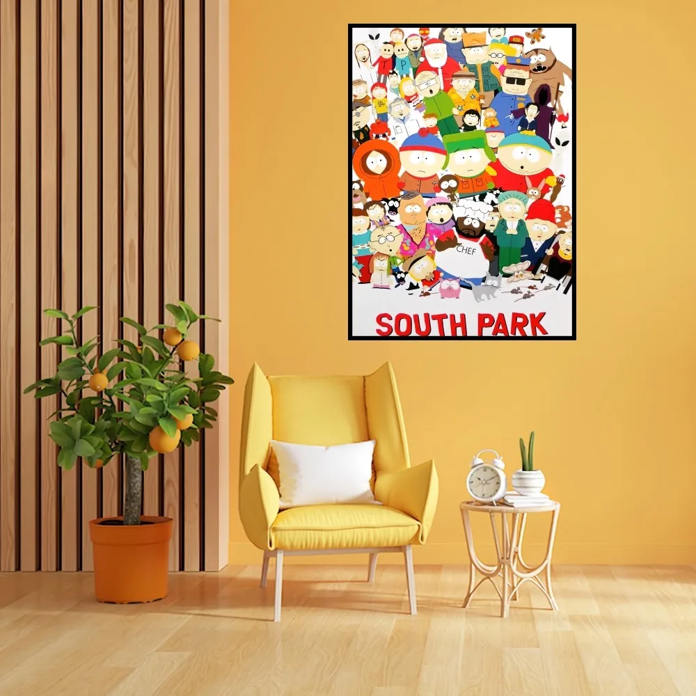 Cartoon S-South Cute P-Park Poster Prints Wall Painting Bedroom Living Room Decoration Office Home