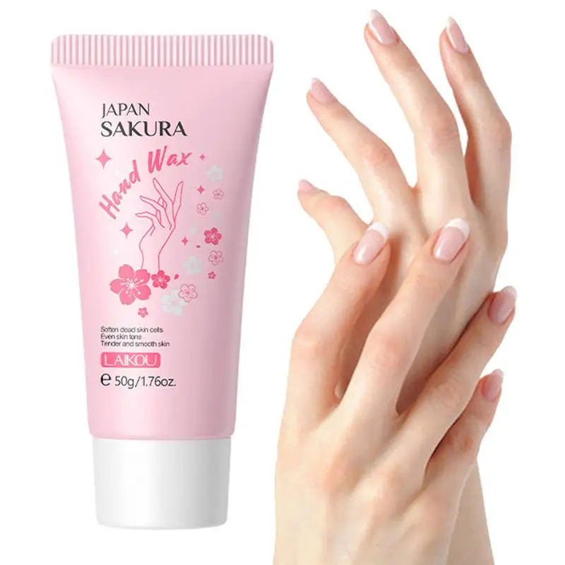 Sakura Hand Wax Exfoliation Hand Cover Brightening Skin Hand Wax for Rejuvenation Hand Cream Nourishes Moisturize Cream