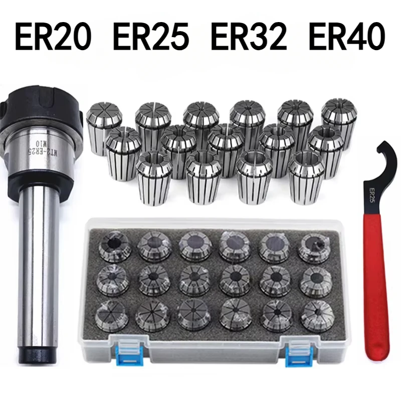 

Tool Holder Set ER20 ER25 ER32 ER40 Spring Collet Chuck Holder MTA2 MTA3 MTA4 MTB Morse Taper Holder for CNC Milling Lathe Tool