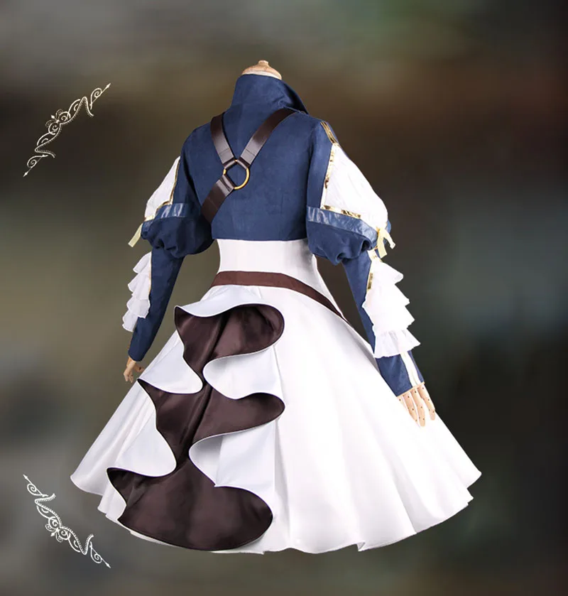 2018 Anime Violet Evergarden Cosplay Costume Auto Memory Doll Girls Halloween Carnival Dress Medieval Gothic Uniform Custom Made