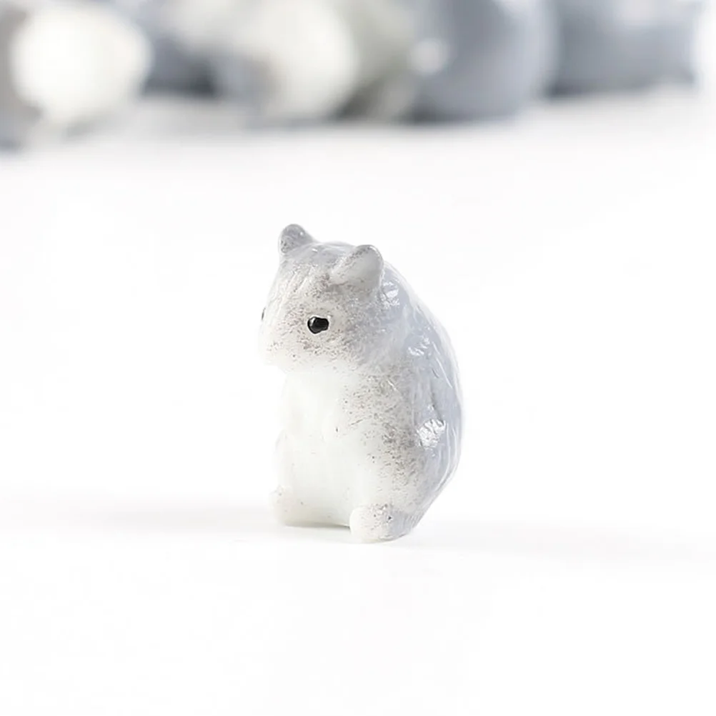 10 قطعة الفئران الحرفية الراتنج منحوتات حديقة صغيرة Diy بها بنفسك المشهد الصغير الديكور الخبز زخرفة كعكة ديكور عصاري