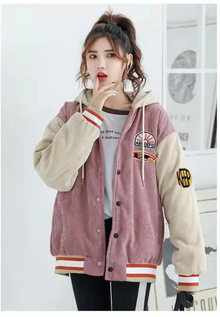 

Бейсбольные куртки в стиле хип-хоп, женские весенние футбольные радужные пряжки, эластичный щит, фэнтезийная нежная подкладка без подкладки, поддержка слез в стиле ретро