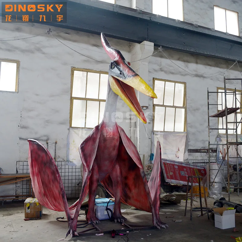 ATV&UTVLife-size Pterosaur with Smoke Mechanic Dinosaur Model in Theme Park or Amusement Park DINOSKY