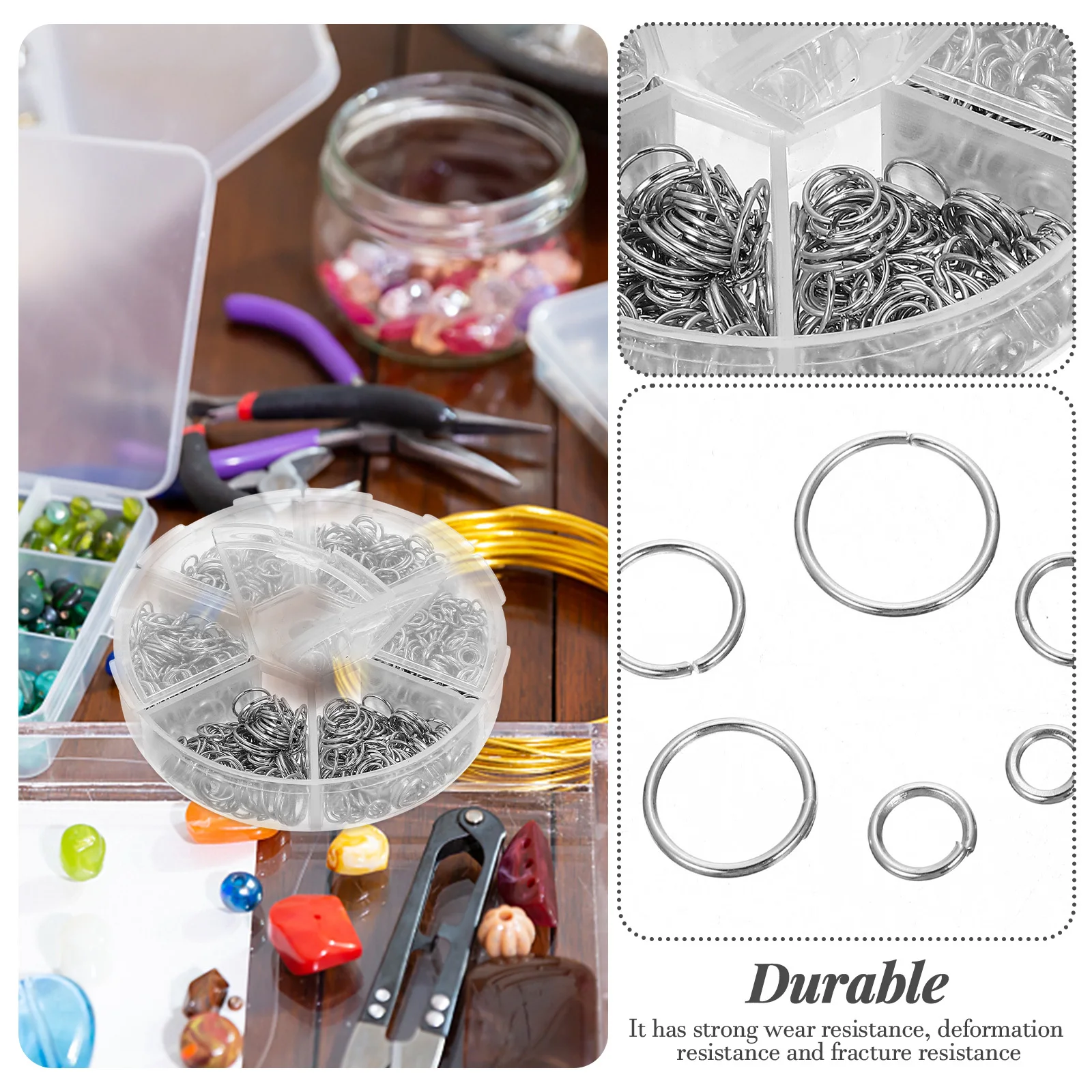 1390 قطعة حلقات الانتقال المفتوحة الفضة ربط الدوائر لصنع المجوهرات عقد دي اي واي سوار قلادة صياغة الإمدادات