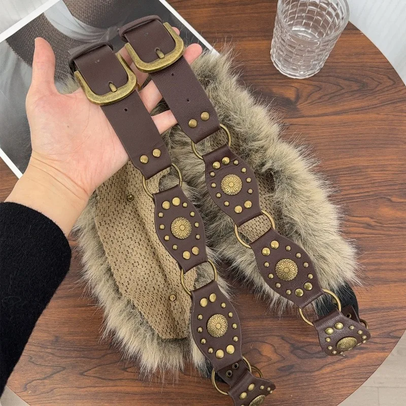 بارد وحار فتاة نمط الشارع شخصية شعر المرقعة حزام تنوعا الخصر تصميم العصرية الخصر الختم #5