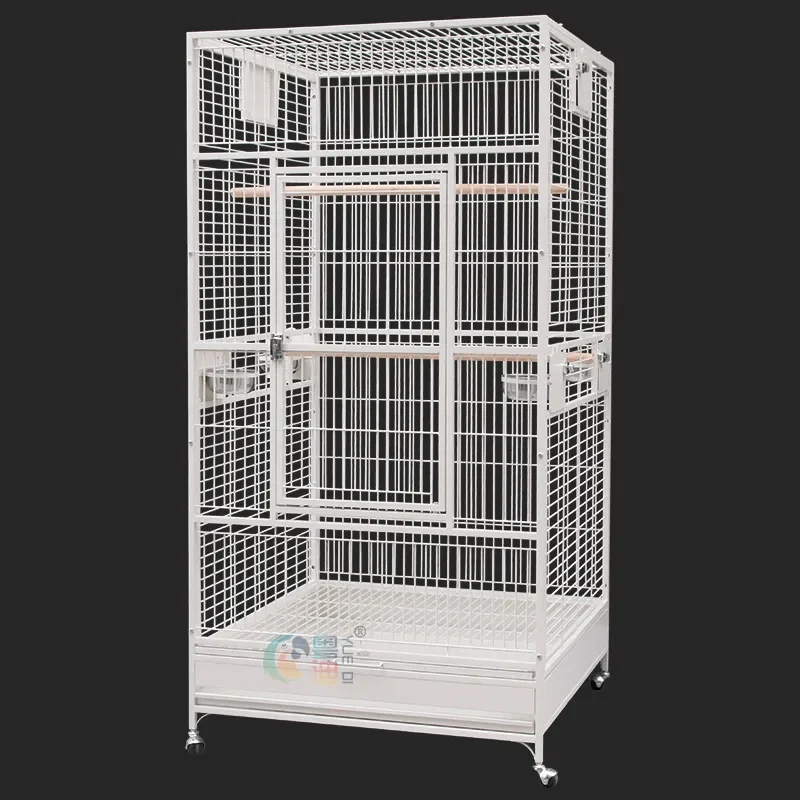 For Parrot Bird Cage Extra Large Luxury Metal Floor to Ceiling Wrought Iron Outdoor Aviary Spacious Durable Stand