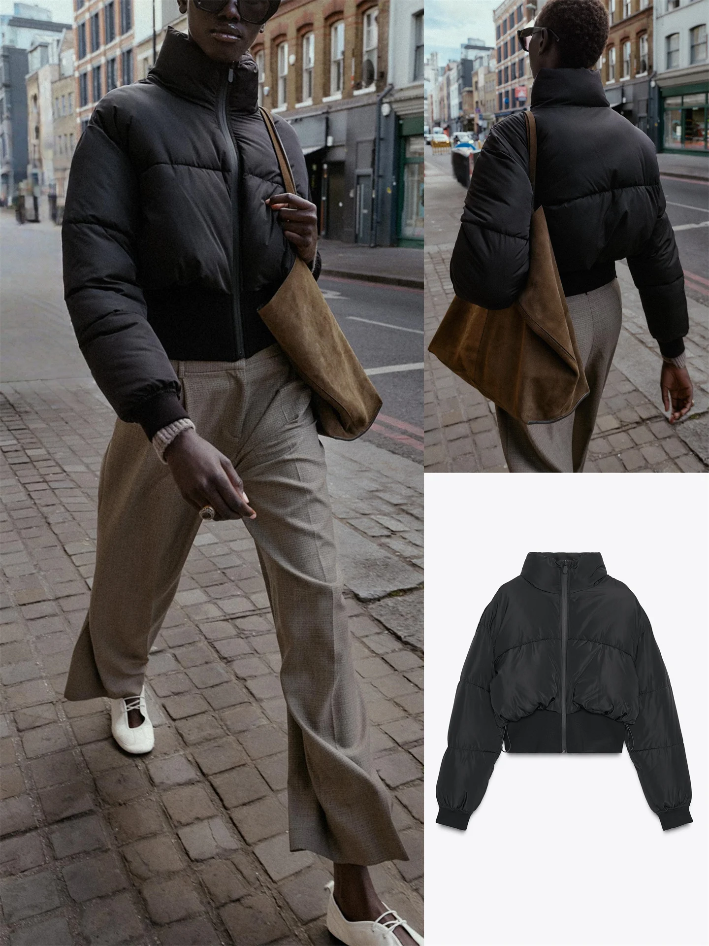 

Winter New Women's Thiened ort Waist-Cinching Long Sve Stand Collar Jaet Cotton Coat with Hood 8073229