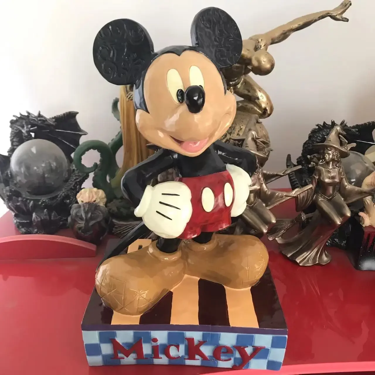 35cm Disney anime character Mickey Mouse action figure statue Piggy bank Arts and Crafts Collection model Home Decor adult gift